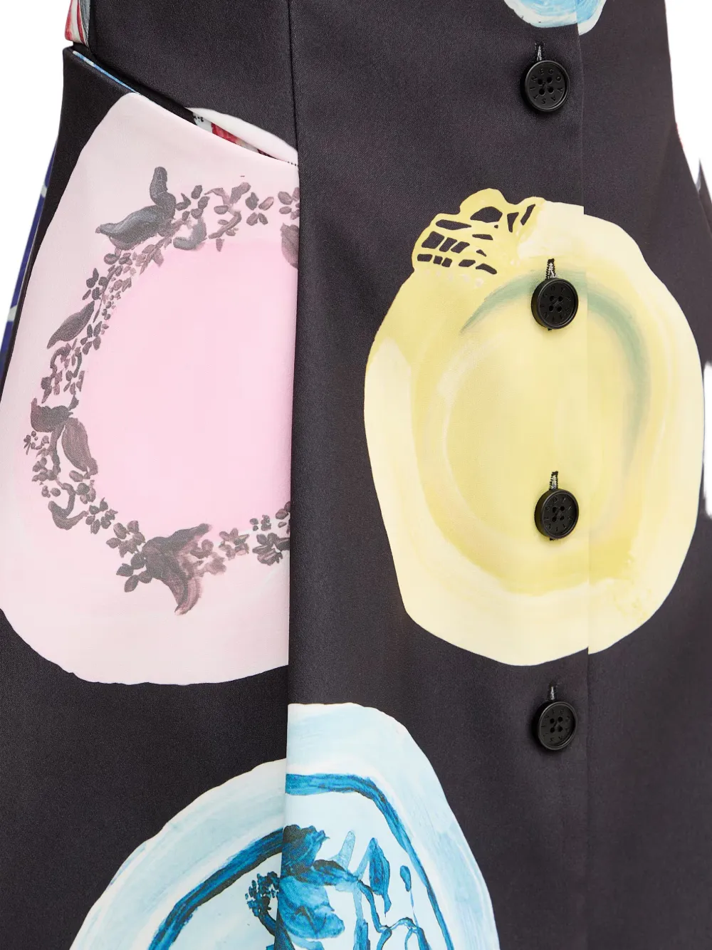 Stine Goya Button-up mini-jurk met print Zwart