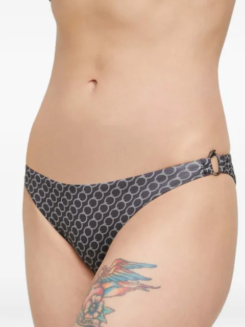 Trussardi monogram-print ring-detail bikini bottoms