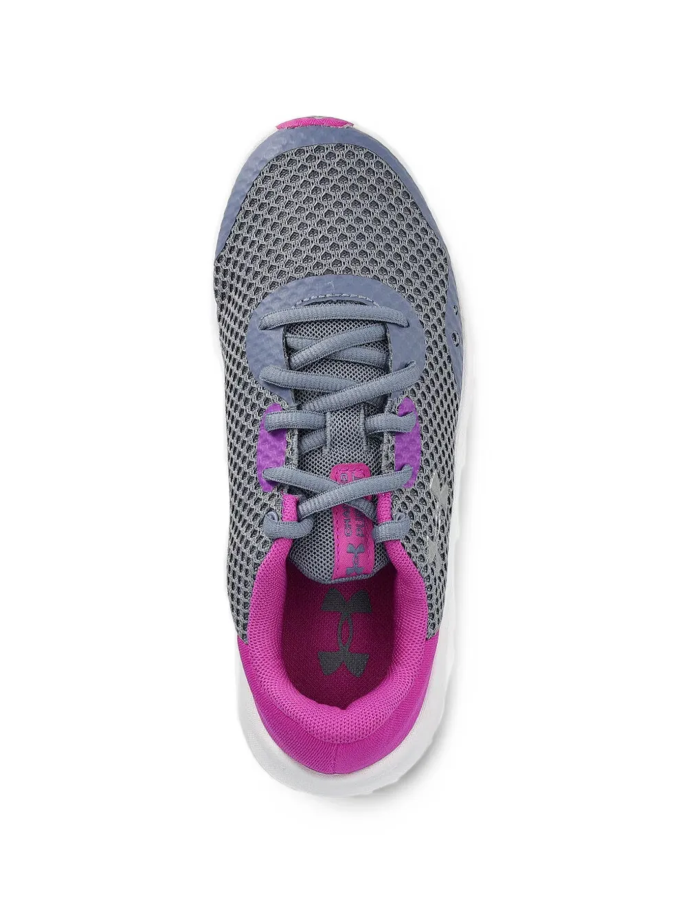 Under Armour Kids UA Charged Pursuit 3 sneakers met mesh vlakken Grijs