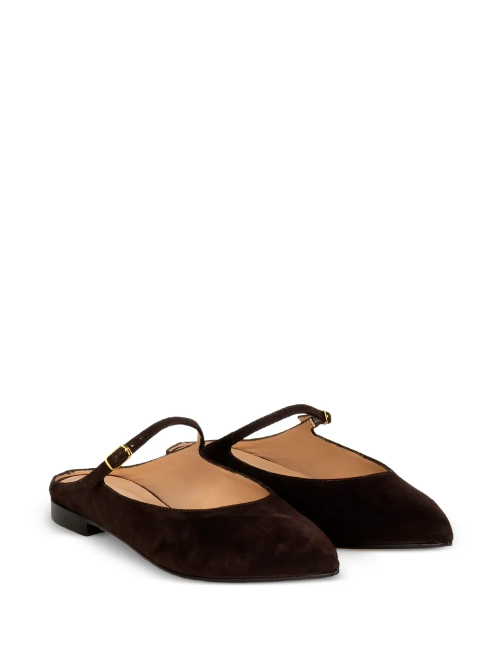  Status Pointed-toe Mules - Brown 
