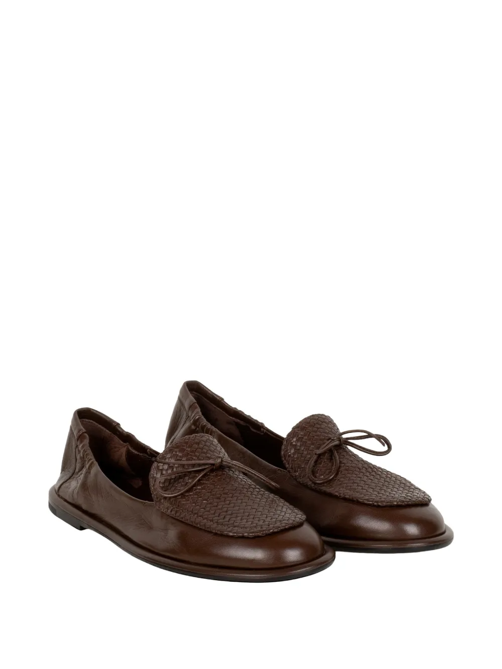 Pomme D´Or Geweven gestrikte loafers Bruin