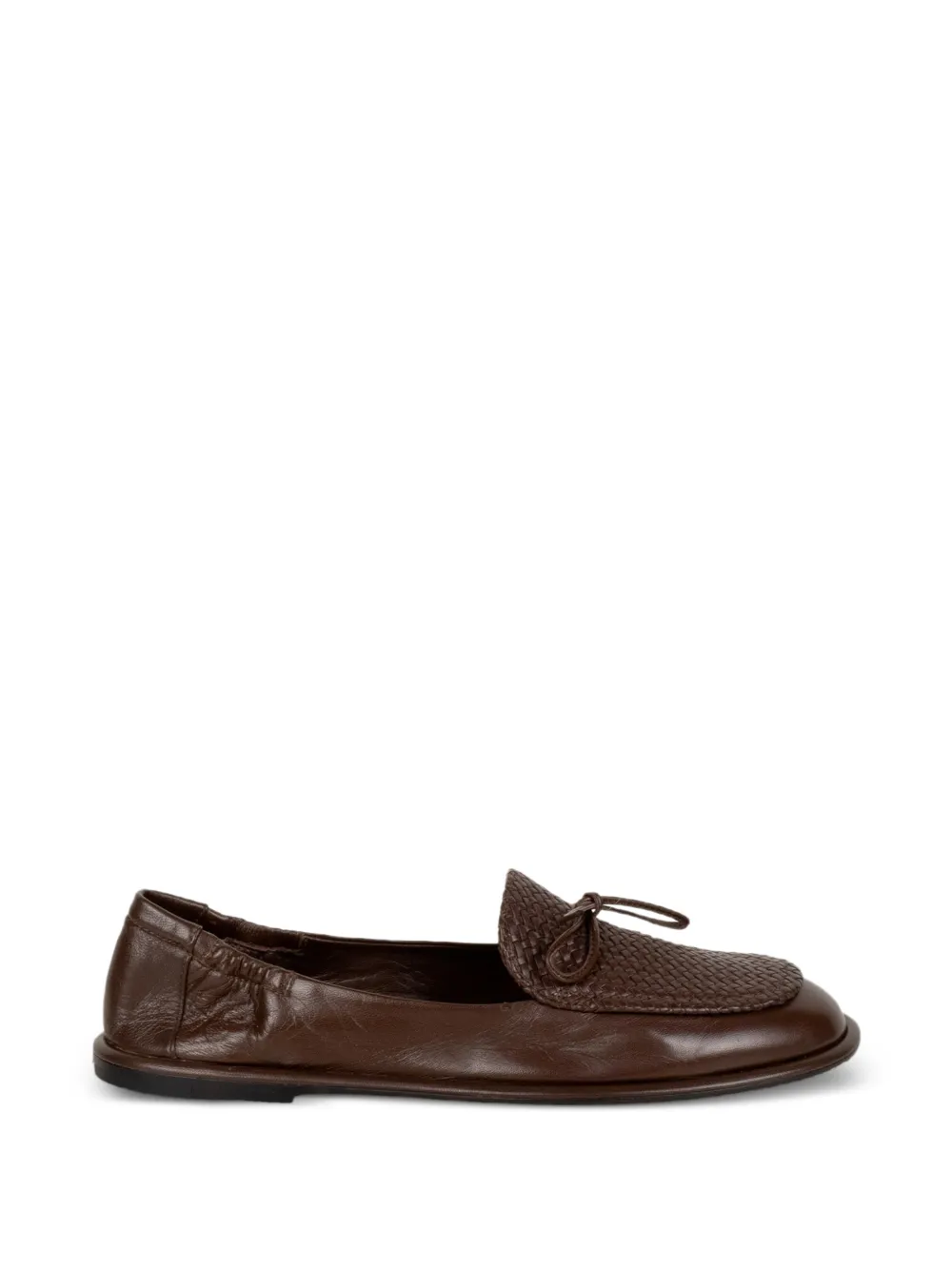 Pomme D´Or Geweven gestrikte loafers Bruin