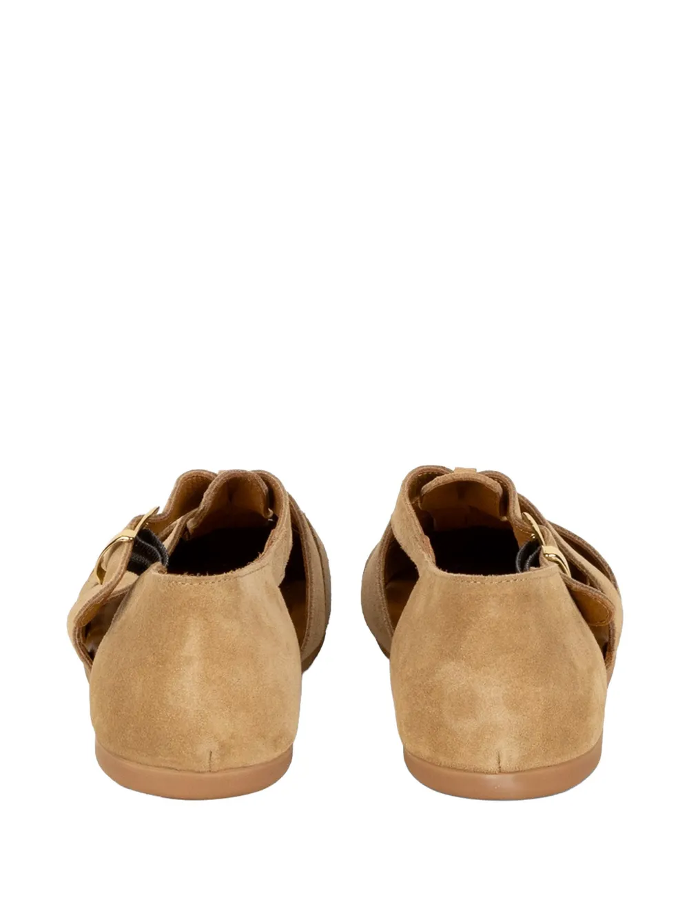 Stokton Suède sandalen met gesp Beige