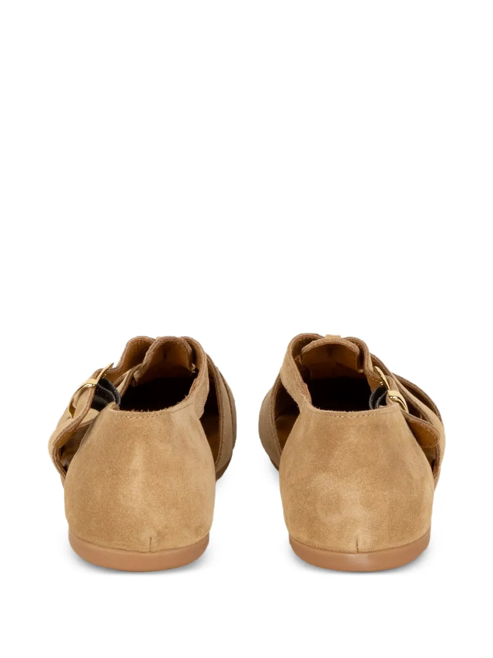  Stokton Buckle Suede Sandals - Neutrals 