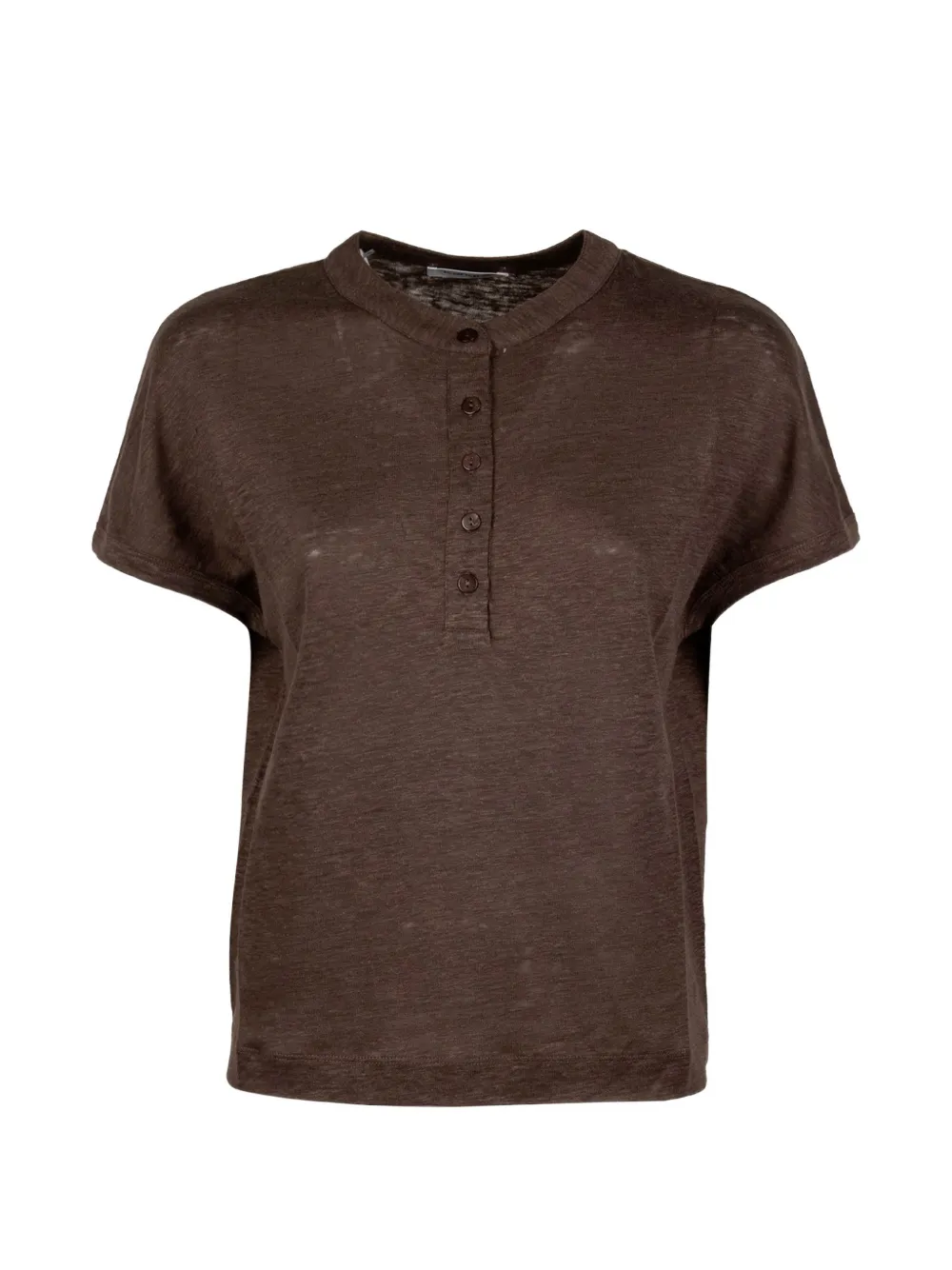 Kangra buttoned T-shirt - Marrone