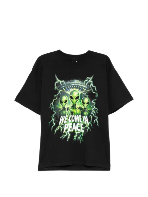 Melt alien-print T-shirt