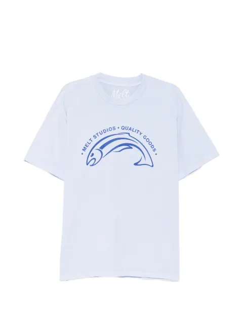 Melt fish-print T-shirt