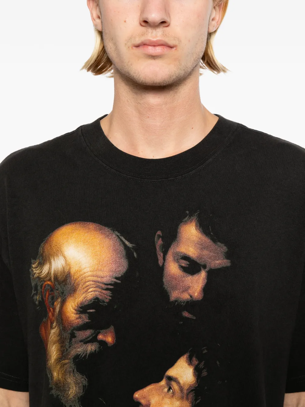 Melt T-shirt met grafische print Zwart