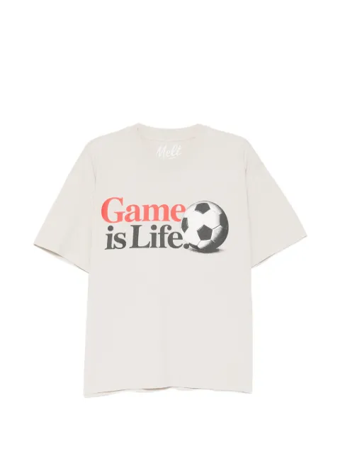 Melt football-print T-shirt