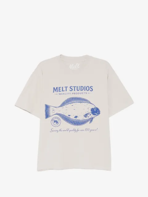 Melt fish-print T-shirt