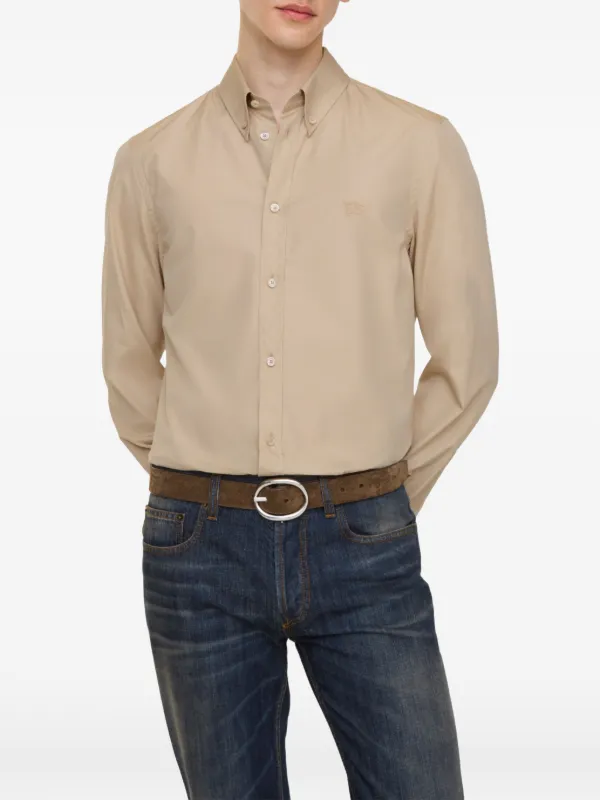 Burberry スリムフィット シャツ | ニュートラル | FARFETCH JP