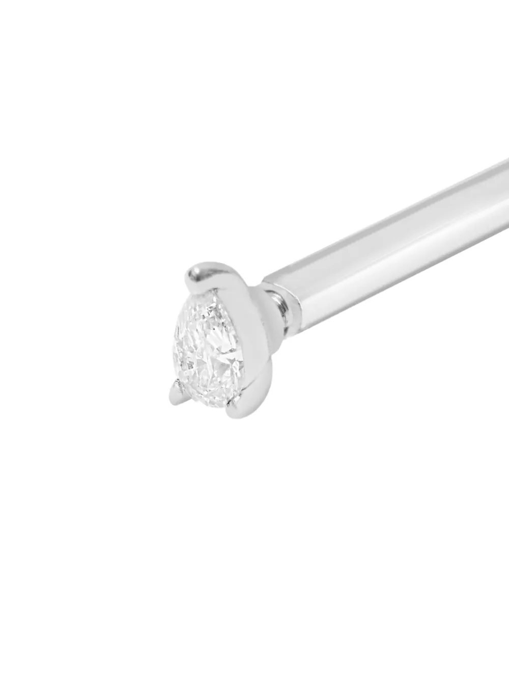  Djula Piercing Pear Con Diamante - Plateado 