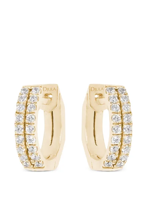 Djula Graphique double-band hoop earrings