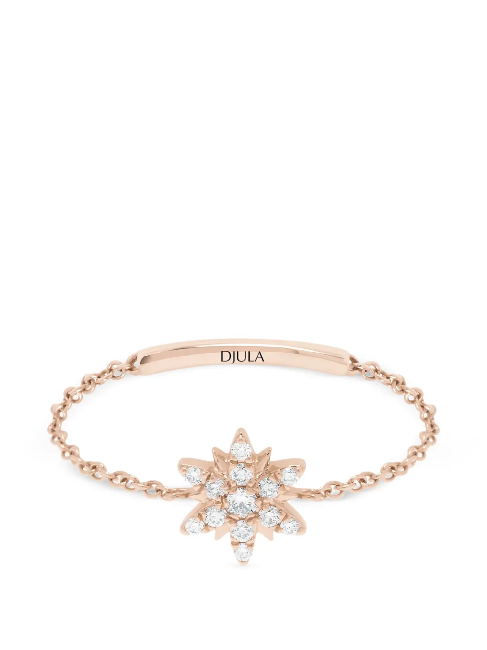 Djula Anello a catena Magic Touch con diamanti - Rosa