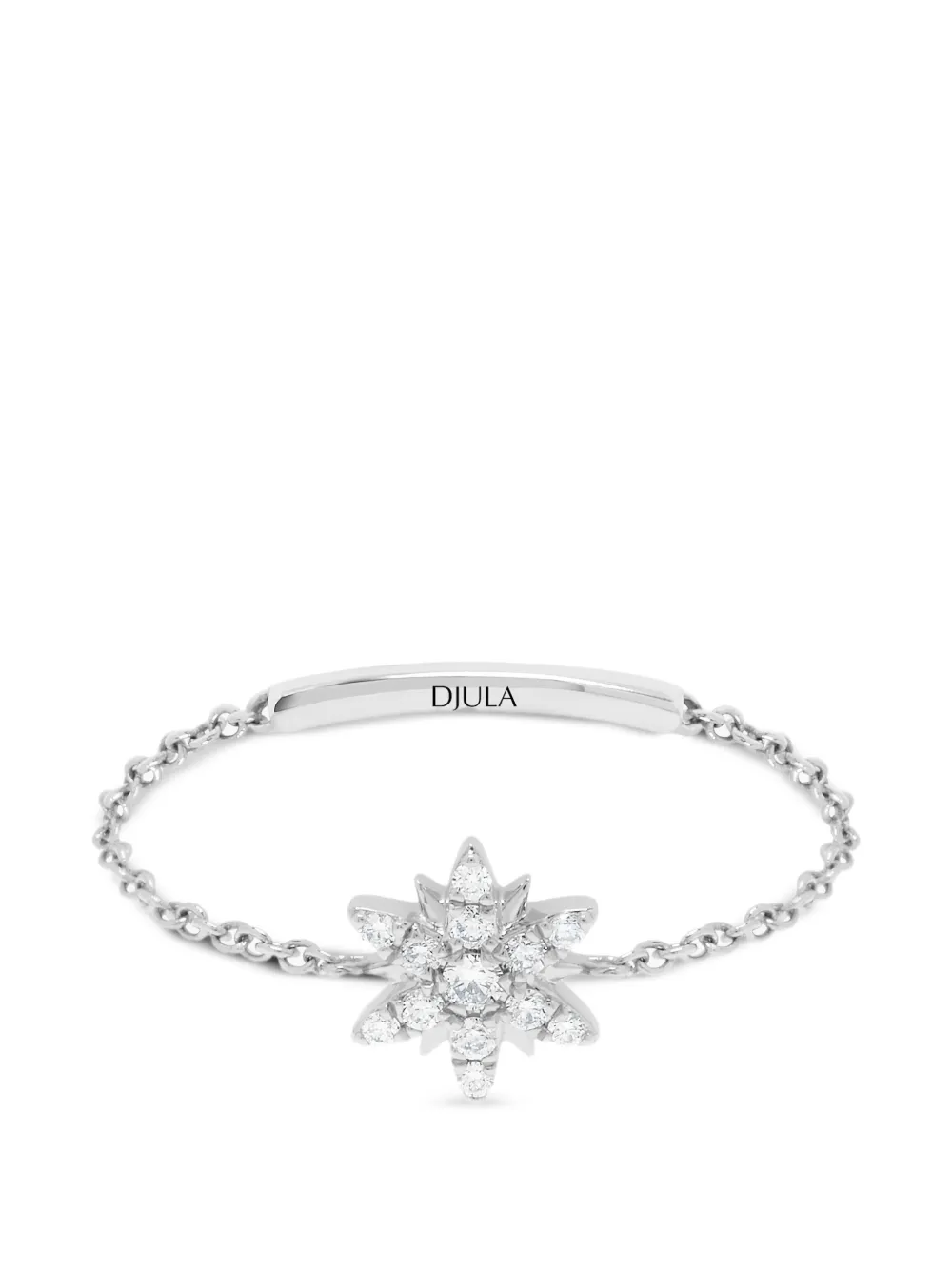 Djula Anello a catena Magic Touch con diamanti - Argento
