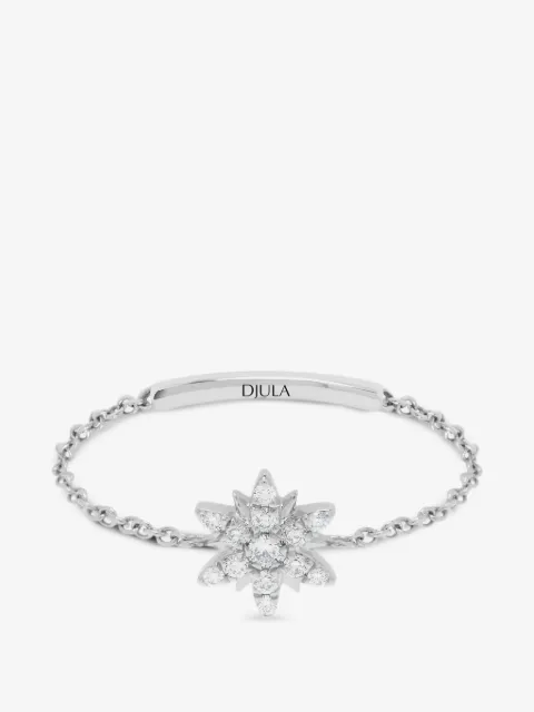 Djula Magic Touch diamond sun-motif chain ring
