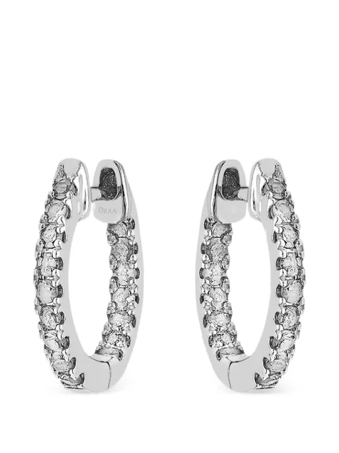 Djula small Graphic diamond hoop earrings