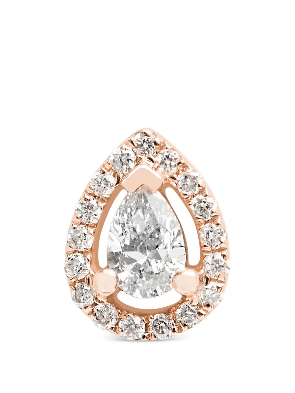 Djula Orecchino Pear con diamanti - Rosa