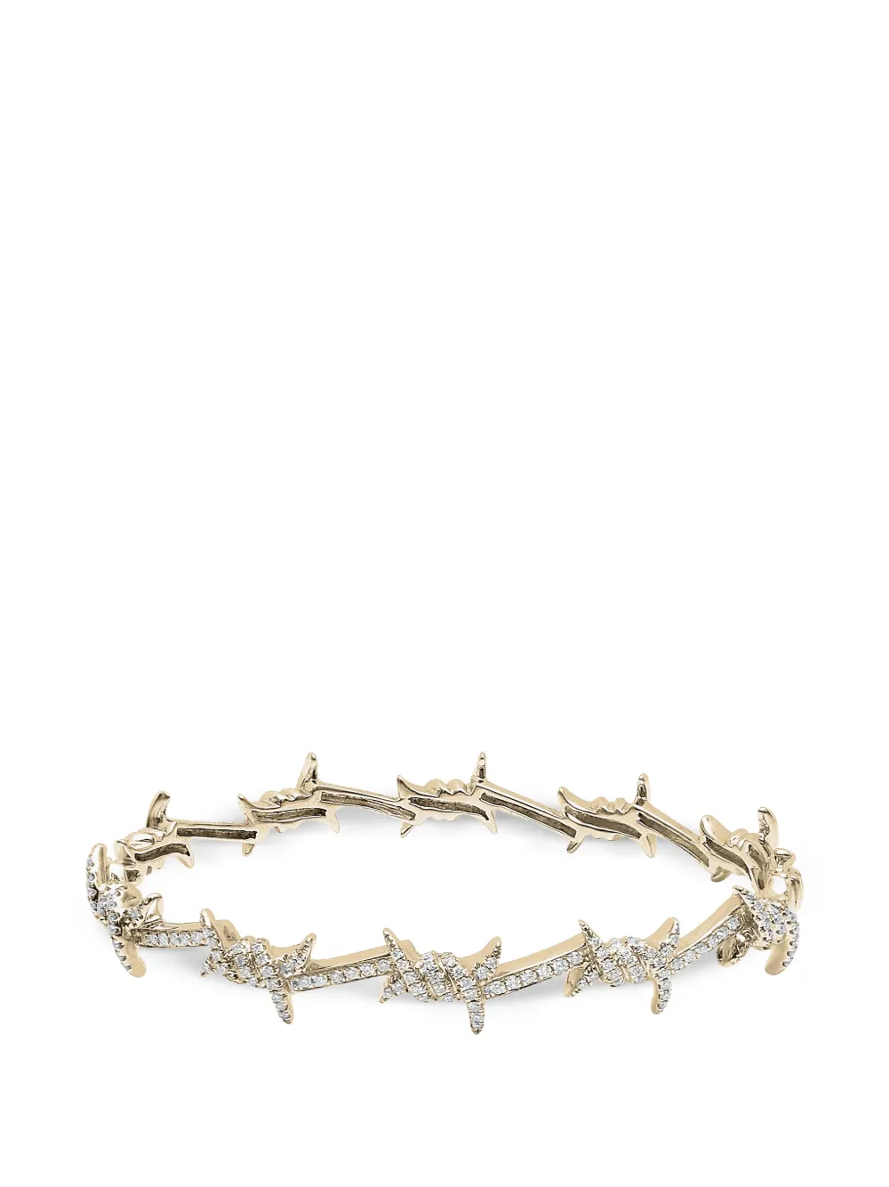 Djula Bracciale rigido Barbelé con diamanti - Oro