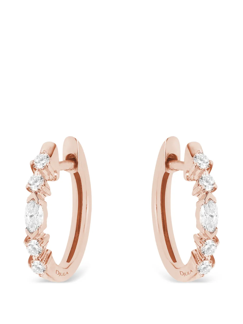 Djula Orecchini a cerchio Fairytale con diamanti - Rosa