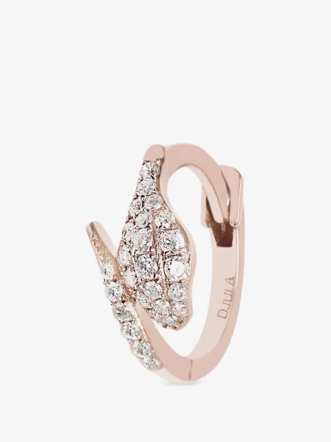 Djula Snake diamond hoop earring
