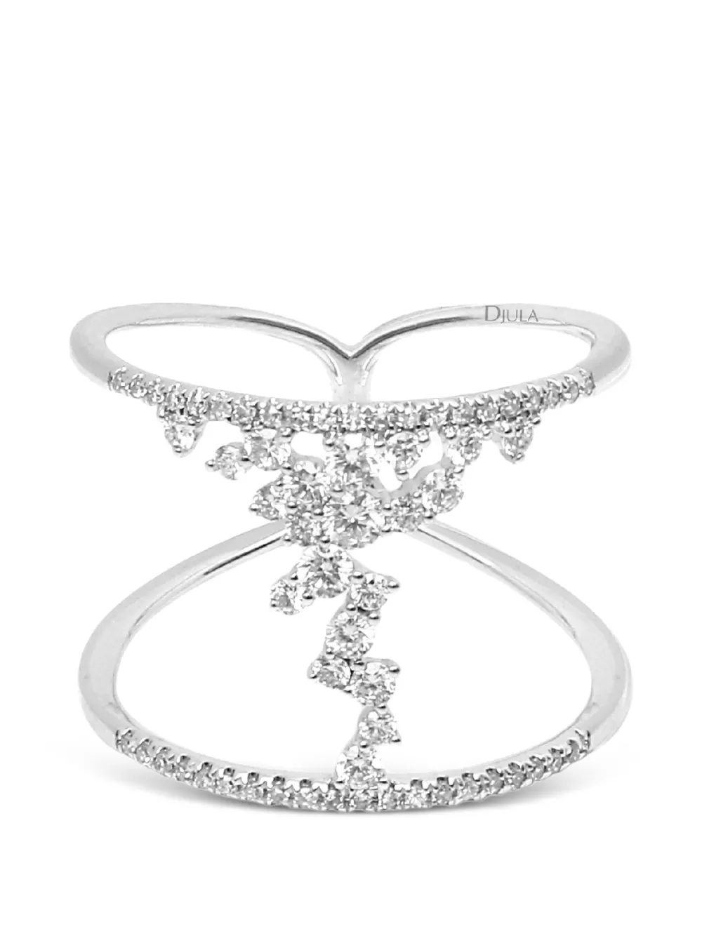 Djula Anello Fairytale grande con diamanti - Argento