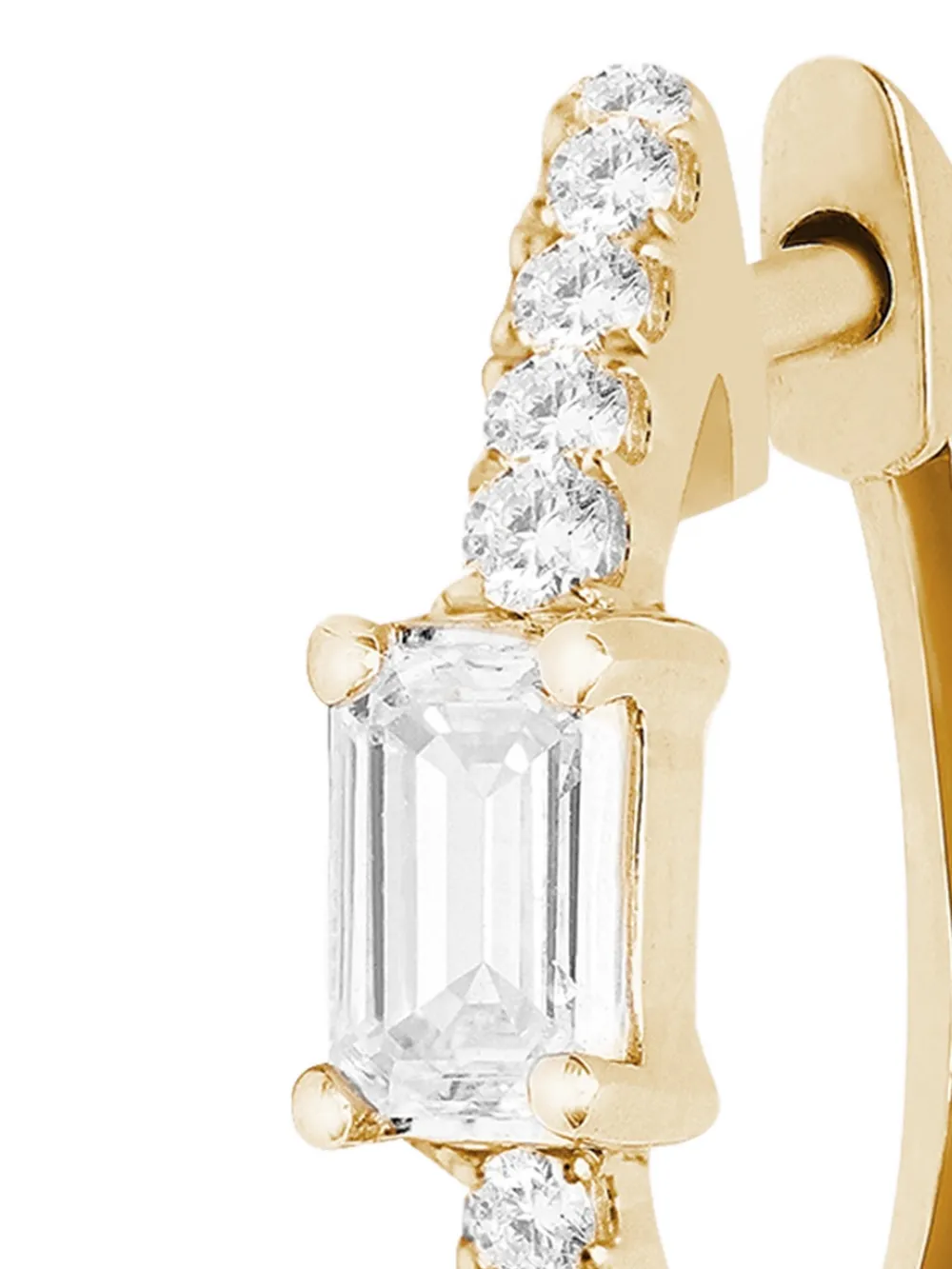  Djula Pendiente De Aro Con Diamantes - Dorado 