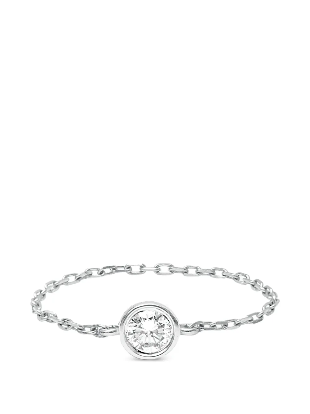 Djula Anello a catena Magic Touch con diamanti - Argento