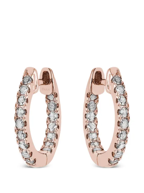 Djula petites créoles Graphic serties de diamants