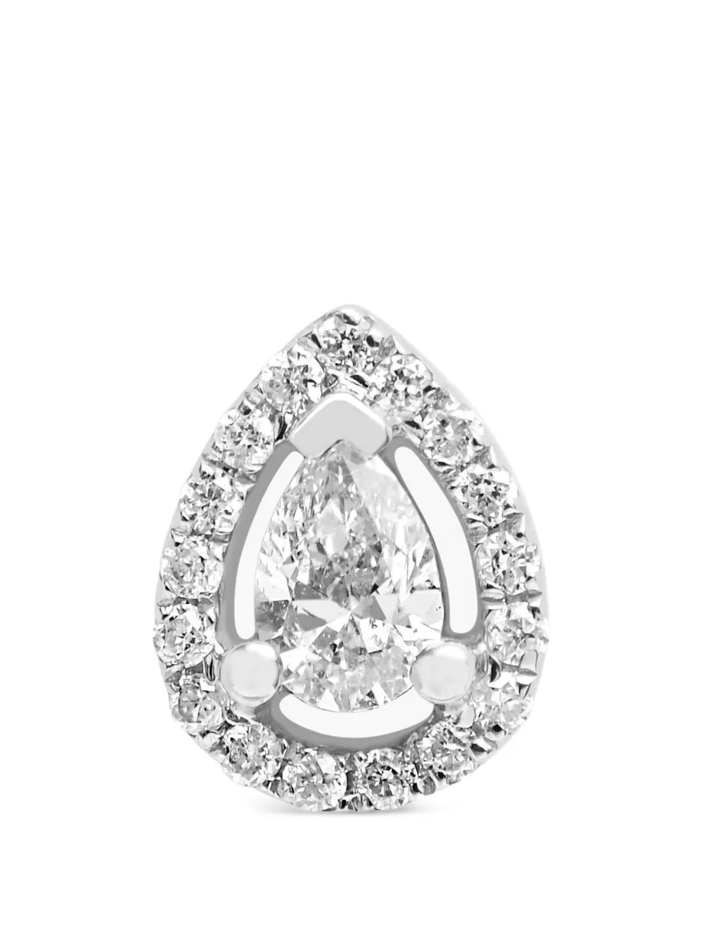 Djula Piercing Pear Bar con diamanti - Argento