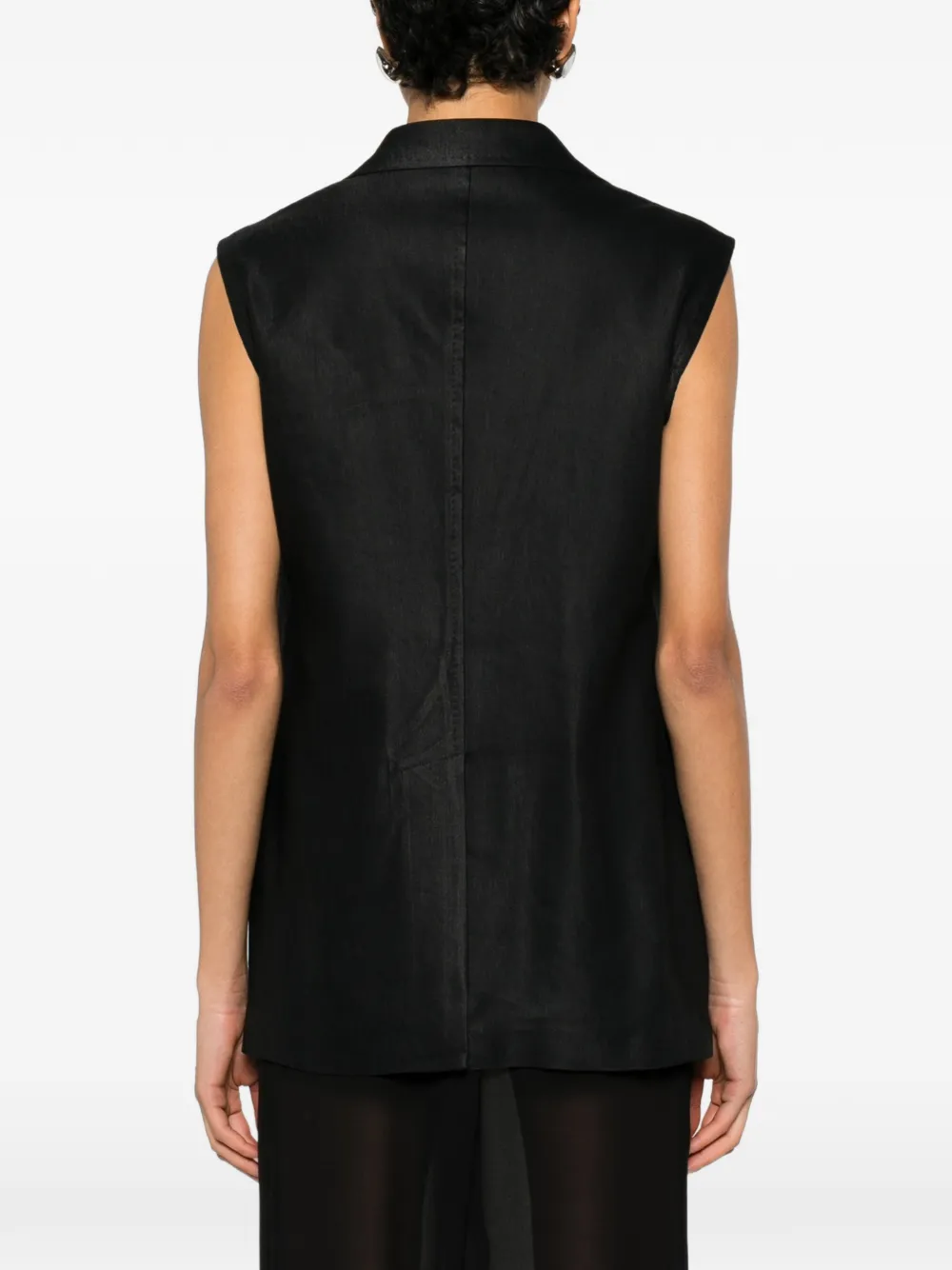 Tagliatore Gilet met dubbele rij knopen Zwart
