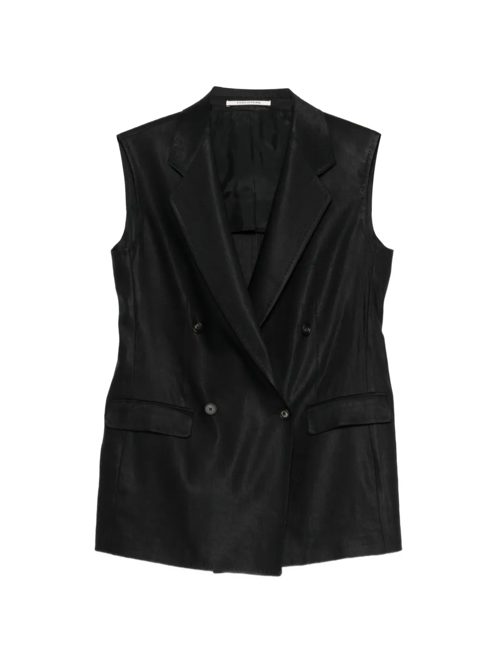 Tagliatore double-breasted sleeveless waistcoat - Black