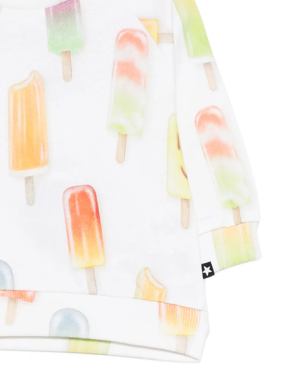 Molo Disc babytop met patroon Wit