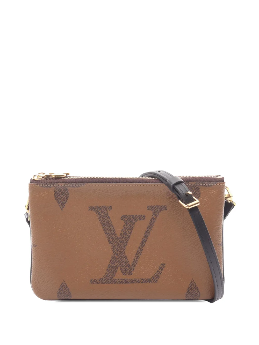 Louis Vuitton Pre-Owned 2020 Monogram Giant Reverse Double Zip Pochette crossbody bag - Marrone