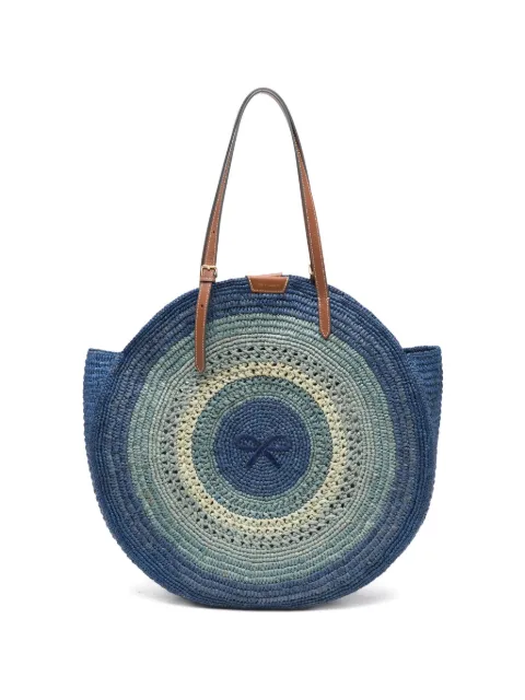 Anya Hindmarch Bolsa tote Round Bow de ráfia