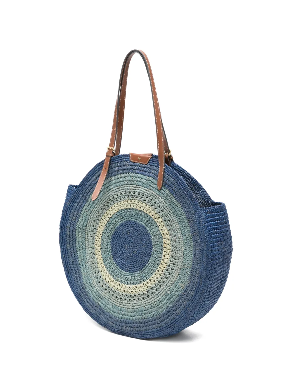 Anya Hindmarch Round Bow raffia shopper Blauw