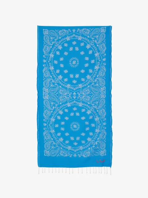 MC2 Saint Barth paisley-print fringed beach towel