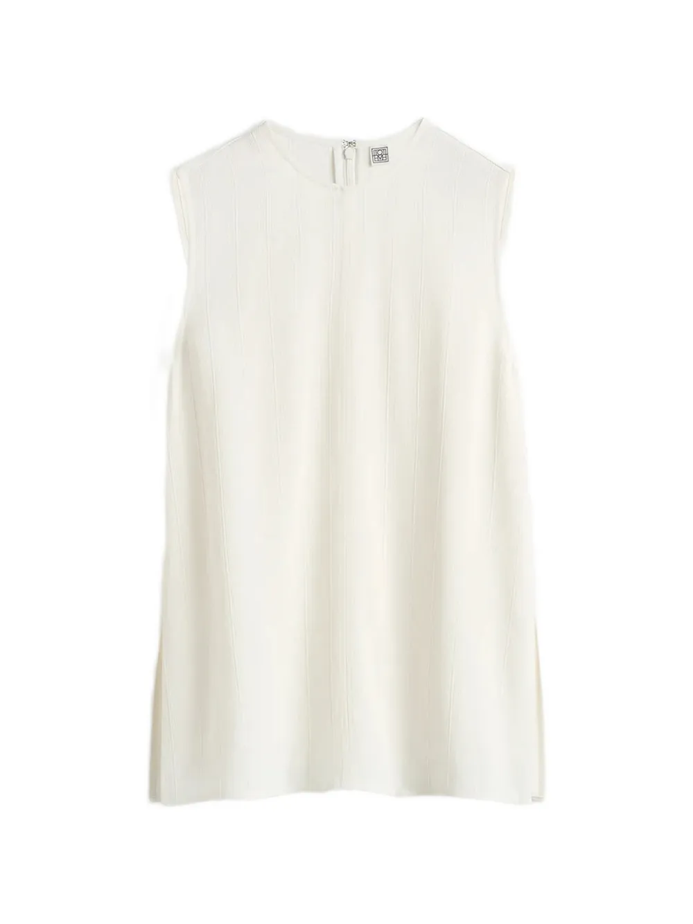 TOTEME ribbed side-slit blouse - Toni neutri