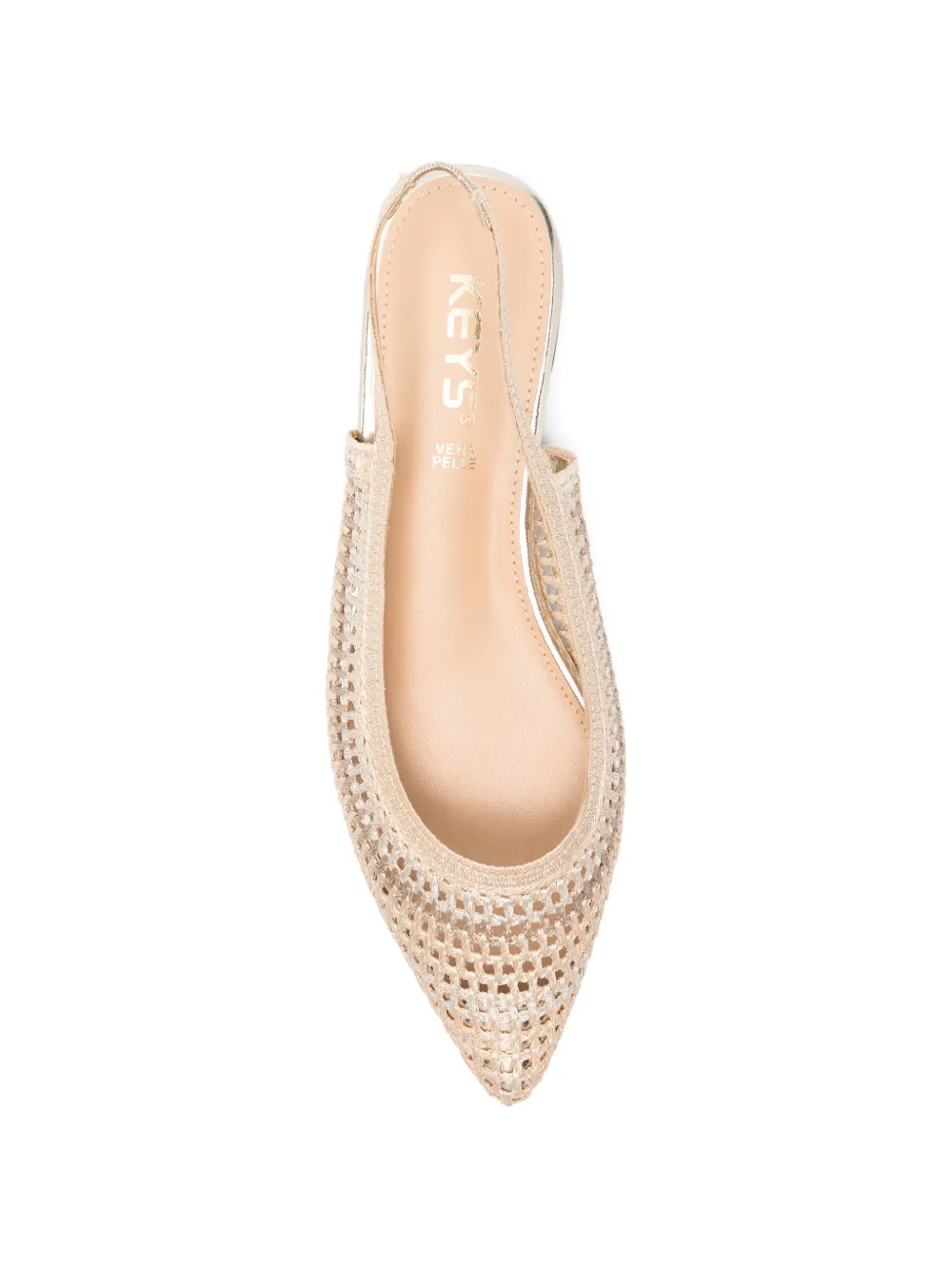 KEYS Sandalen met puntige neus Goud
