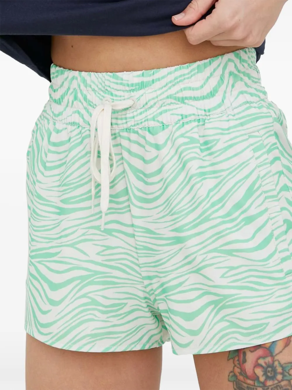 Billabong zebra drawstring-waist shorts