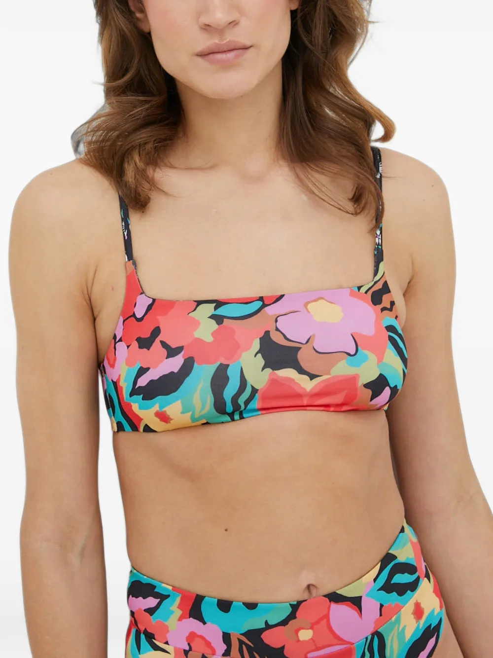 Billabong Islands Away Rev Zoe bikinitop met bloemenprint Zwart