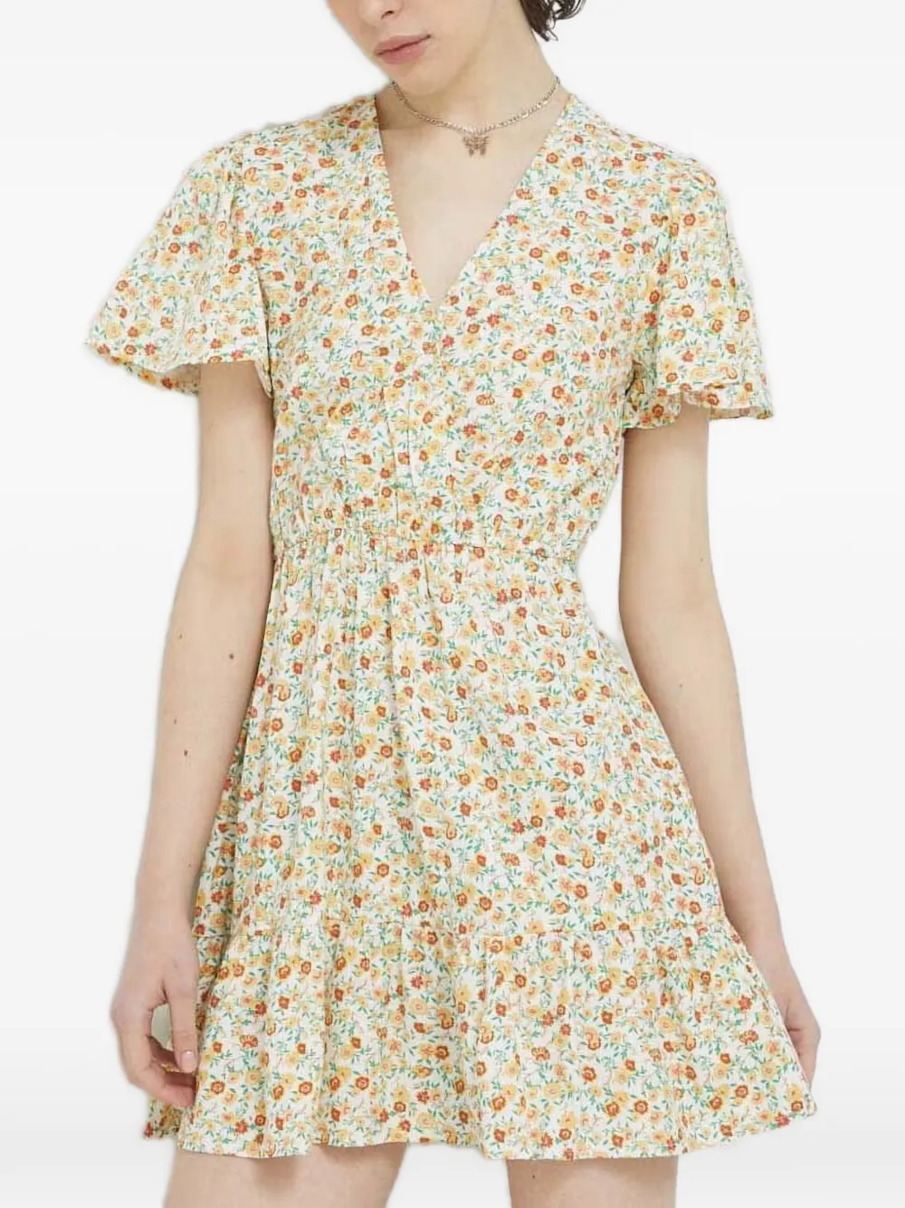 Billabong robe évasée à fleurs - Tons neutres