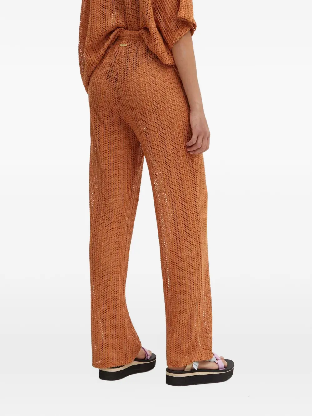 Billabong Opengebreide broek met trekkoord Bruin