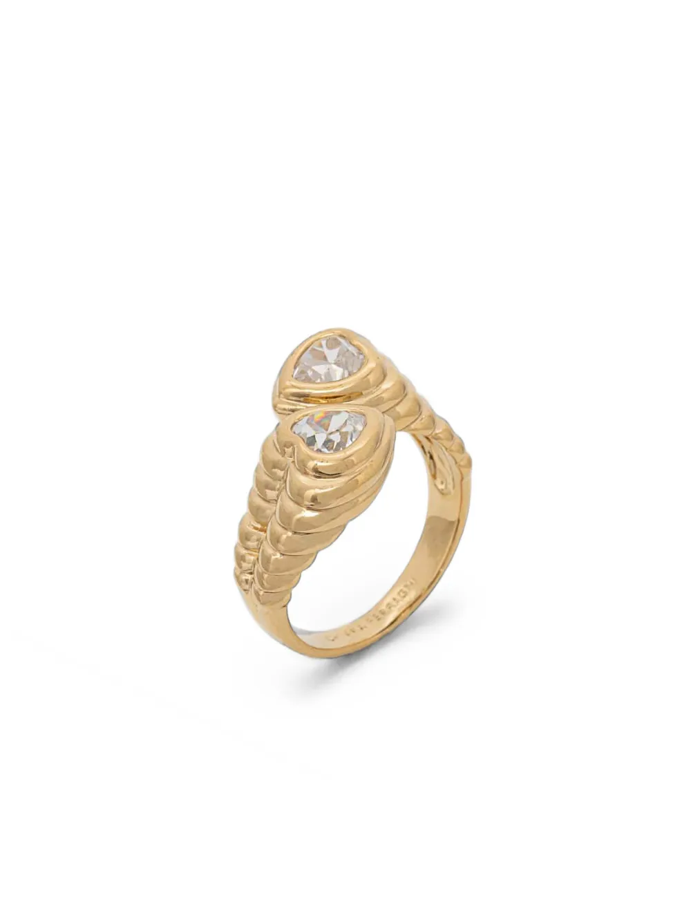 Chiara Ferragni heart-cut crystal-embellished ring