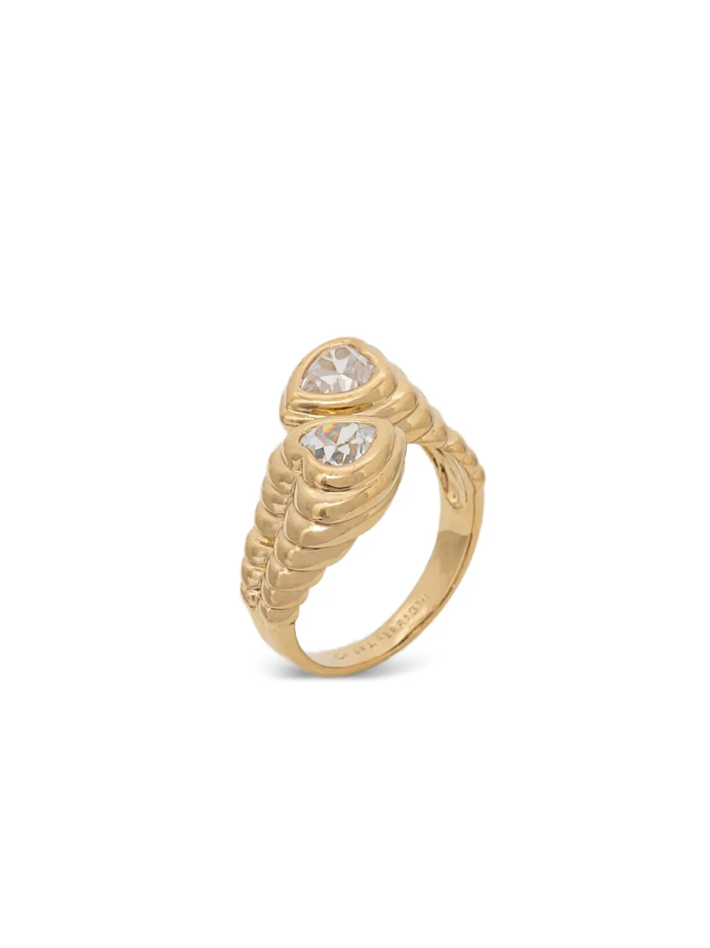 Chiara Ferragni heart-cut crystal-embellished ring