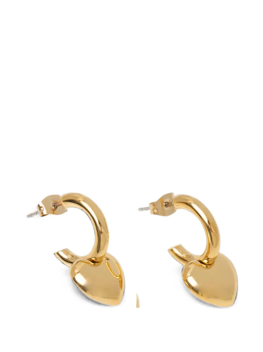 Chiara Ferragni heart-pendant hoop earrings - Oro