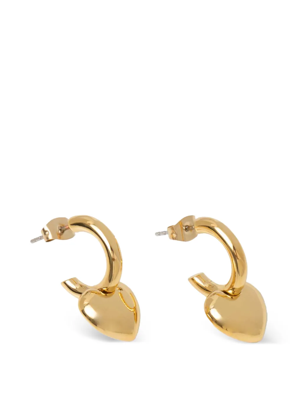 Chiara Ferragni heart-pendant hoop earrings - Oro