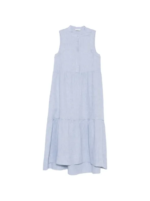 Peserico tiered sleeveless midi dress