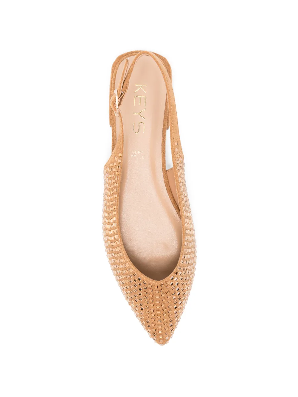 KEYS Sandalen met puntige neus Beige