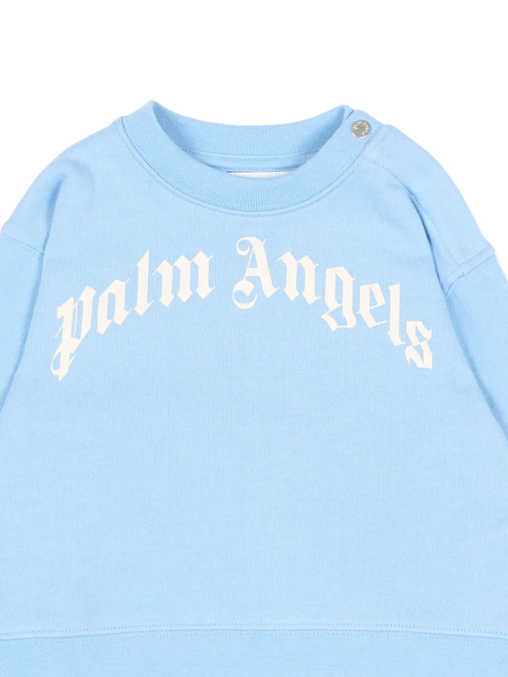 Palm Angels Kids Sweater met logoprint Blauw